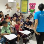 Picture of the children from the perspective of the front of the classroom.